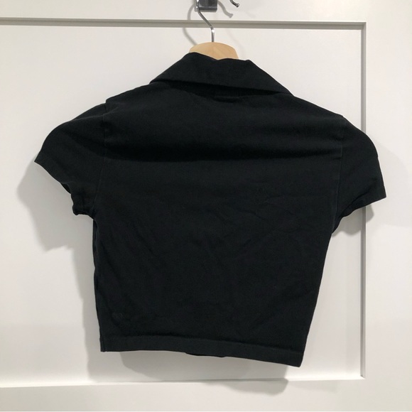 TNA black short sleeve collared t shirt. XS. - Picture 3 of 5